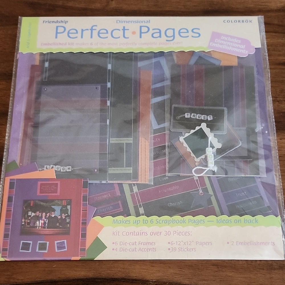 Colorbok Perfect Pages Scrapbook Kit, Friendship Themed